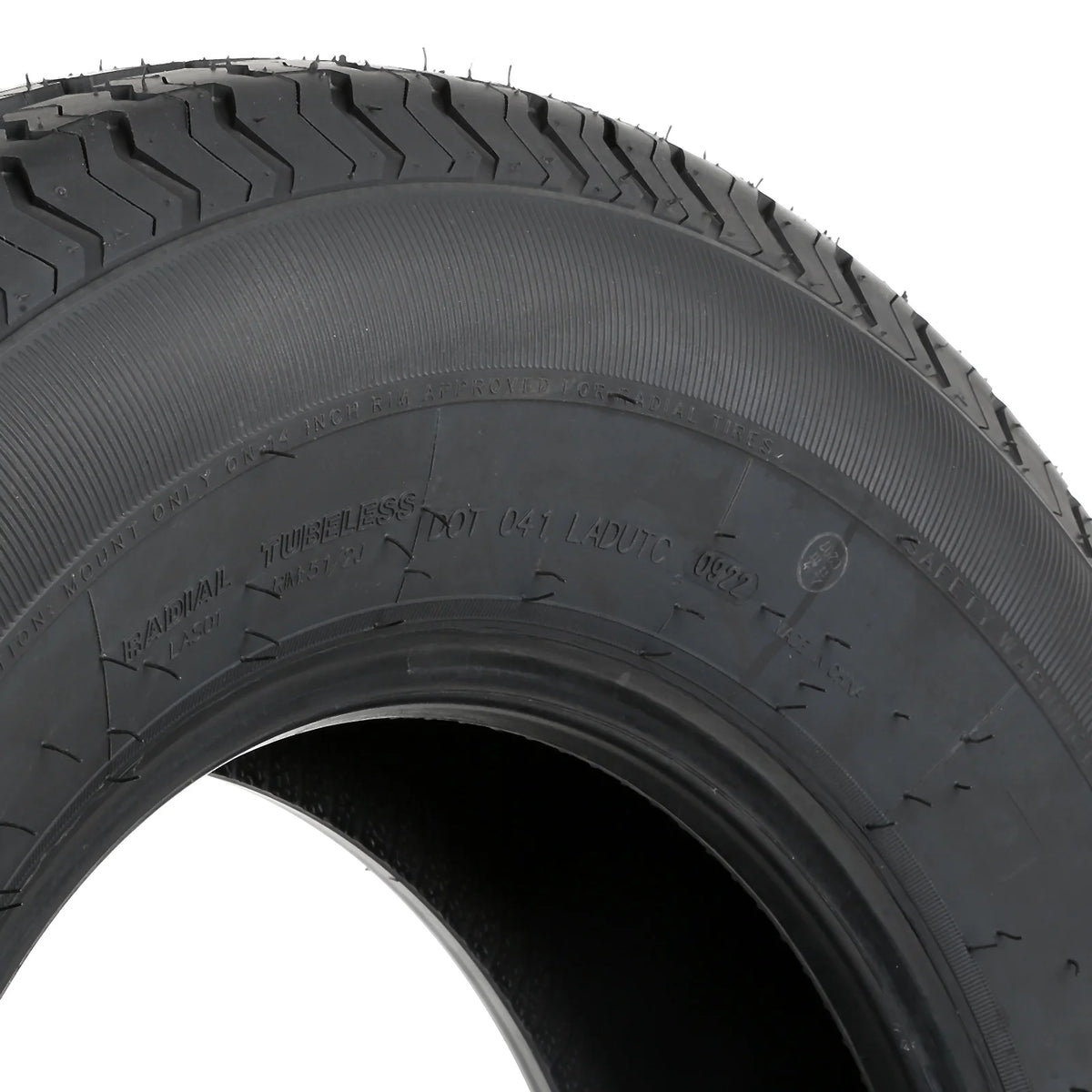 ST205/75R14 Trailer Tire with 14 White Wheel Set of 2 R435