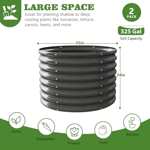 Quartz Grey Galvanized Raised Garden Beds I66007