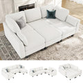 Dark Grey 6 Seaters Modular Sleeper Sofa I280