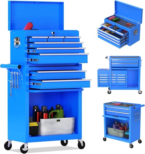 8 Drawer Rolling Tool Chest with Wheels and Lock Y250962