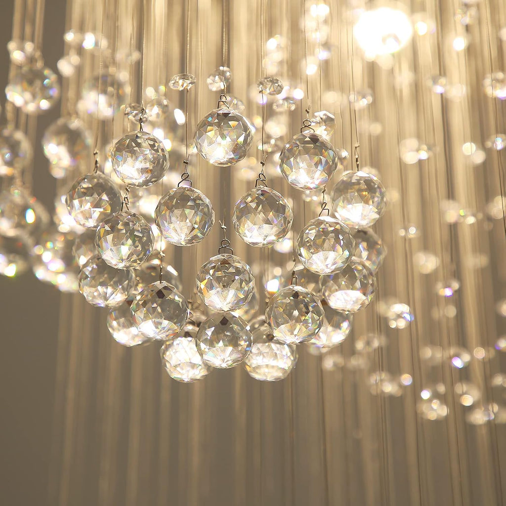 Crystal Raindrop Chandelier LED Bulbs Included P562