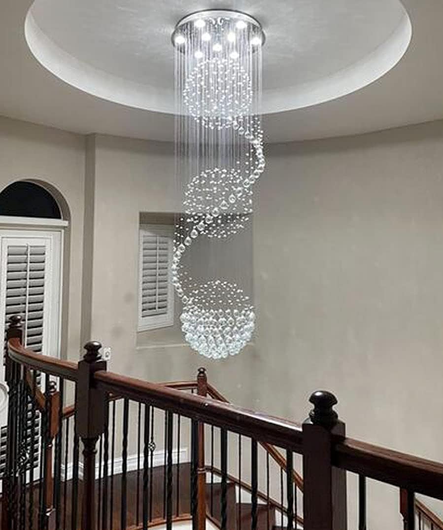 Crystal Raindrop Chandelier LED Bulbs Included P562