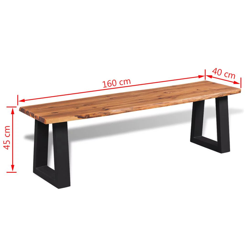 Solid Acacia Wood Bench G33196