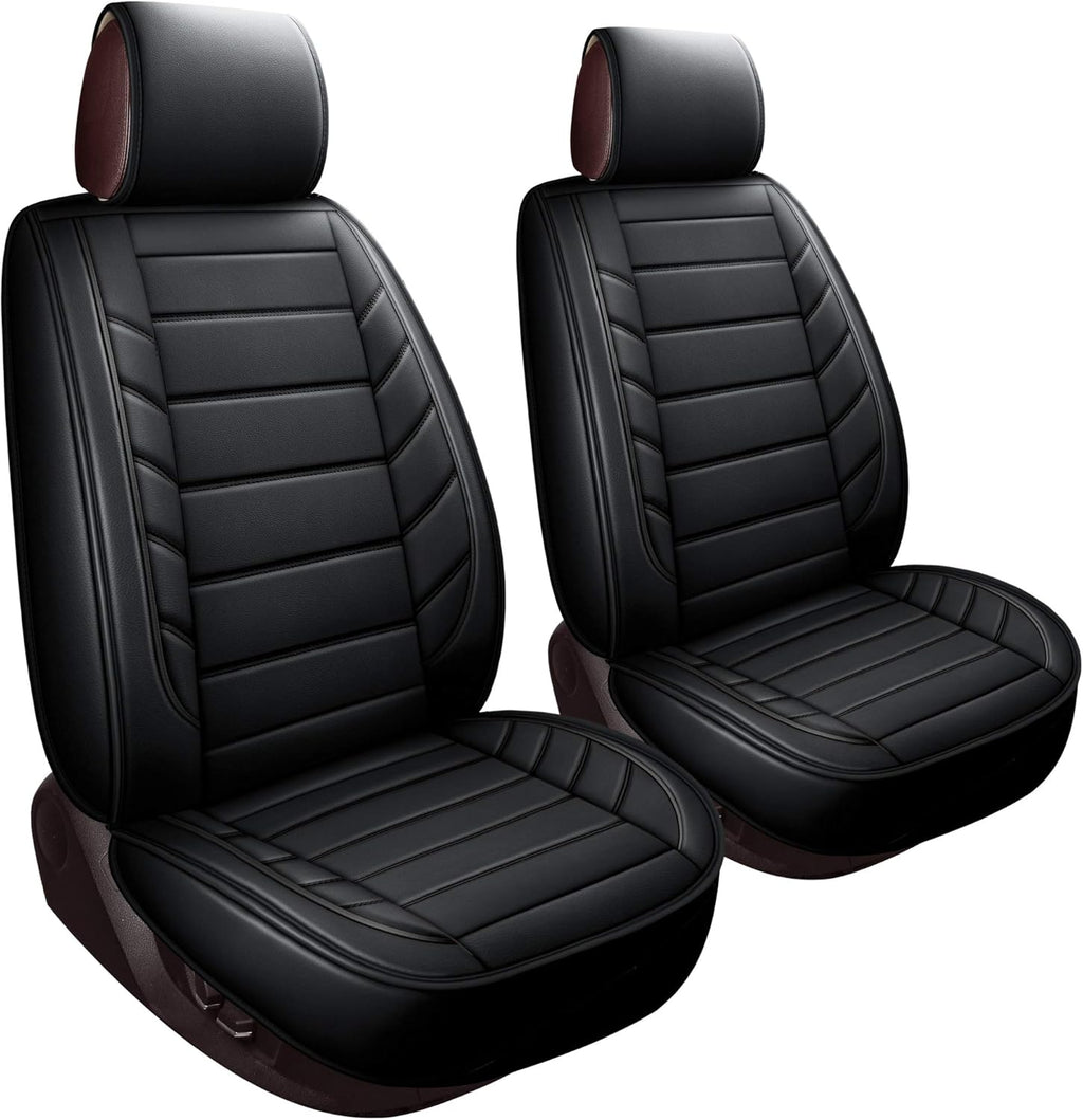 Black 2 PCS Front Seat Covers E433