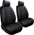 Black 2 PCS Front Seat Covers E433