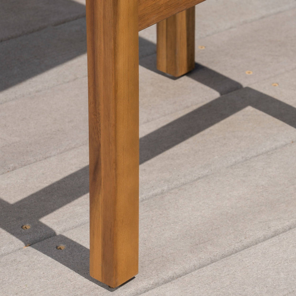 Gray Acacia Wood Outdoor Bar Stool Set of 4 O93668