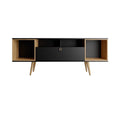 Black 63" TV Stand with 6 Shelves L8084