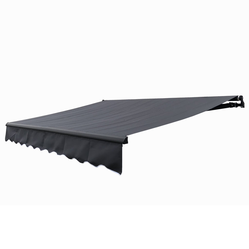 Gray Retractable Patio Awning Q74971