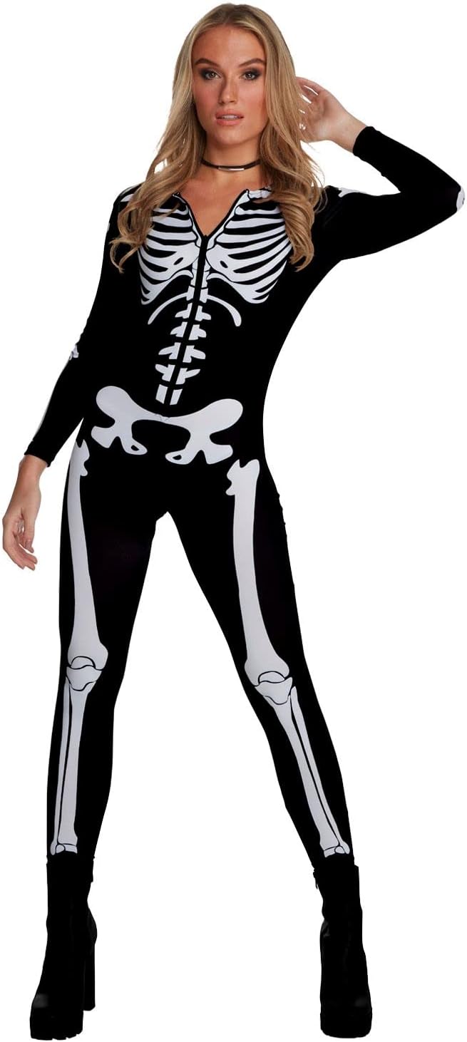 Skeleton Costume Bodysuit V8390
