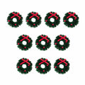 10Pcs Mini Wreaths Green Dollhouse Decorations U897