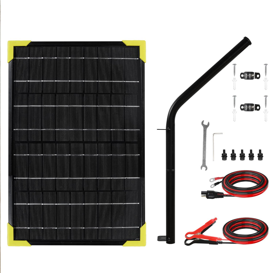 10 Watt 12V Waterproof Solar Battery Trickle Charger with Mount Bracket K982