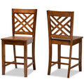 Walnut Brown 2-Piece Counter Stool Set R45943