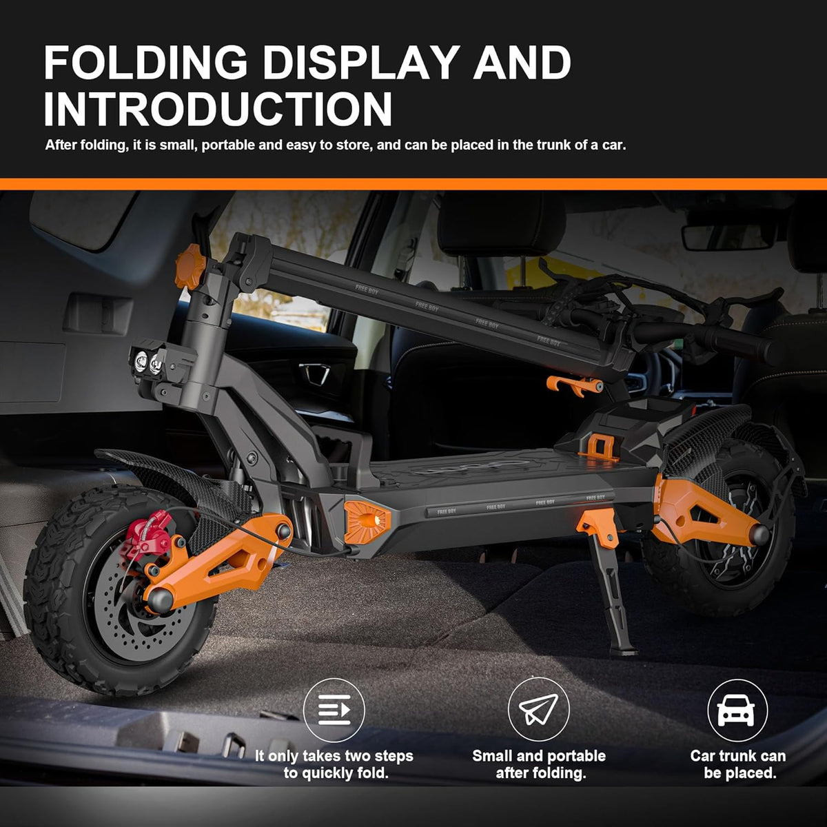 Electric Scooter with 3600W Motors 60V/30AH Battery 11 Inches Off Road Tires F286