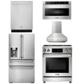 30 In. Propane Gas Range, Range Hood, Microwave Drawer, Refrigerator with Water and Ice Dispenser, Dishwasher K58740