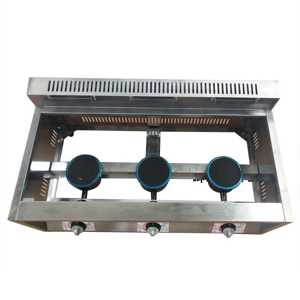 Stainless Steel Commercial Countertop Deep Gas Fryer 12/16L A166