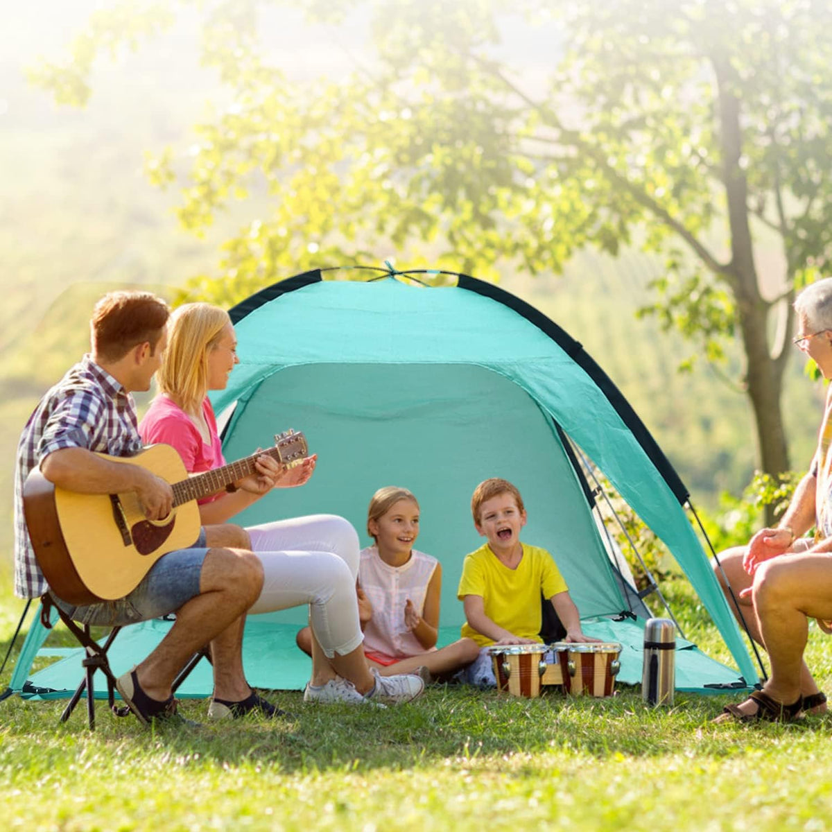 Beach Tent Canopy Sun Shelter UPF 50+ UV Protection Z61941