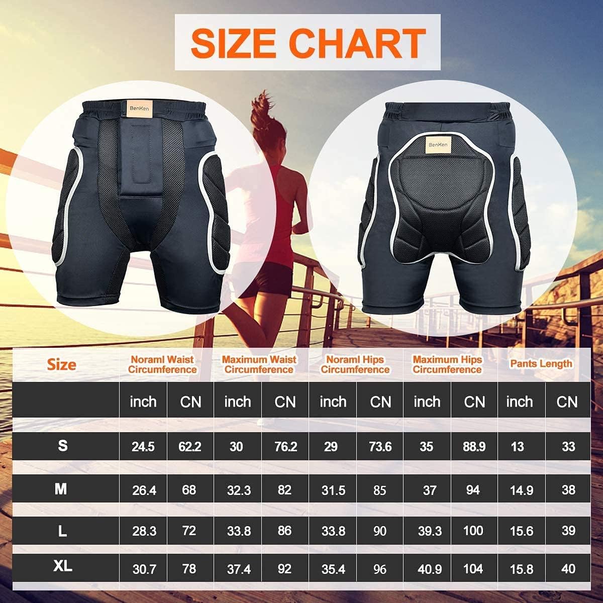 Black 3D EVA Padded Protective Shorts H136073