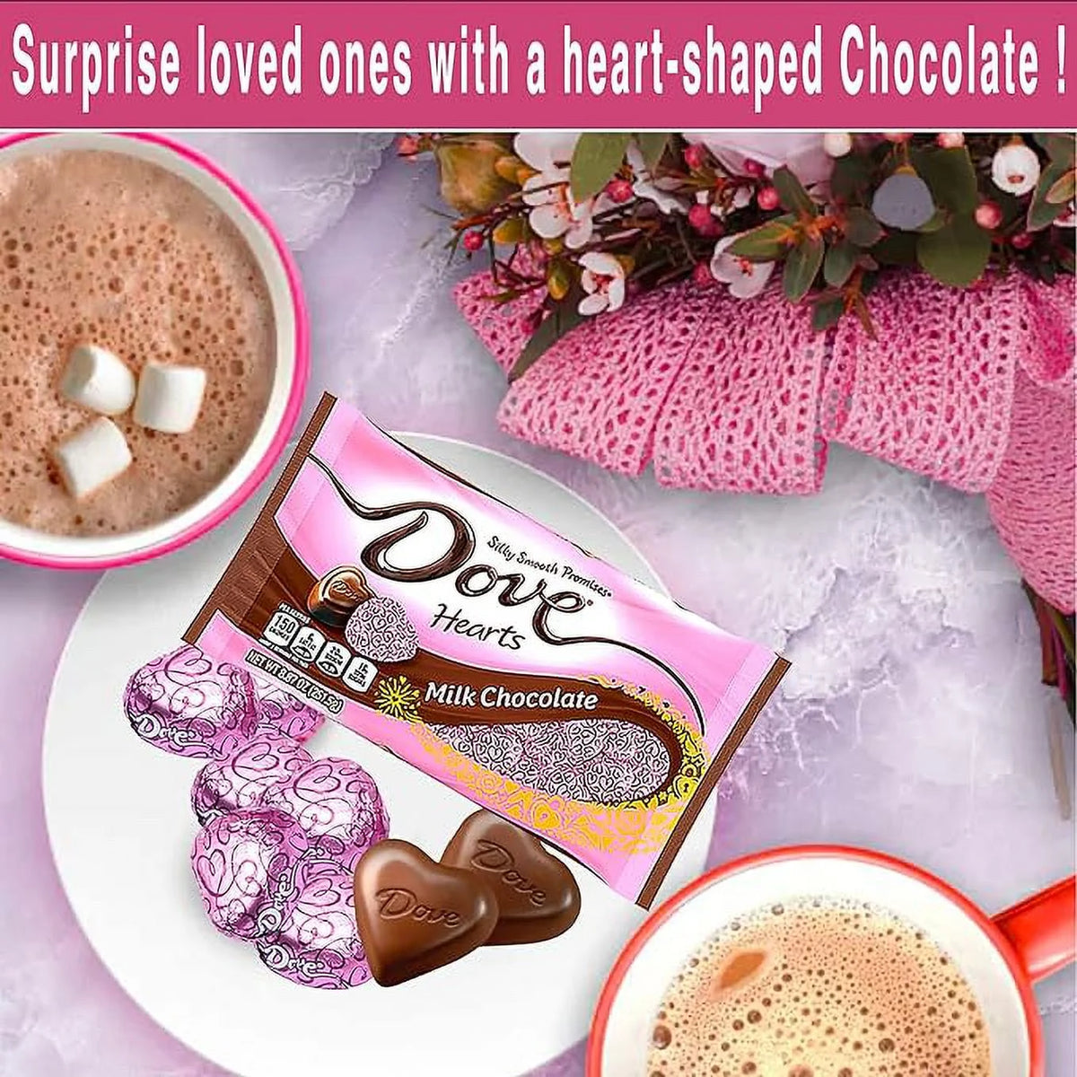 Milk Chocolate Candy Heart Tin and Milk Chocolate Bag F33813
