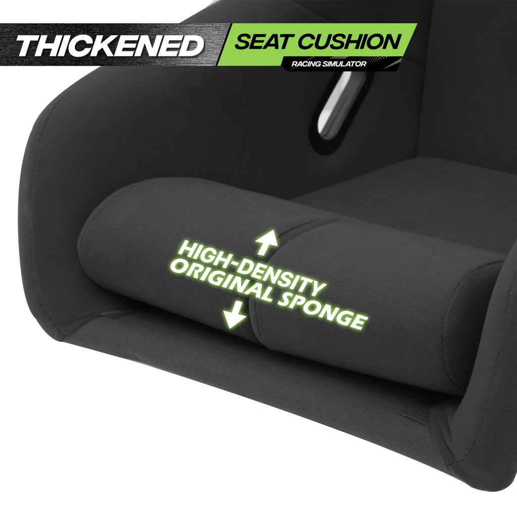 Black Racing Bucket Seat with Adjustable Slide & Angle Q484