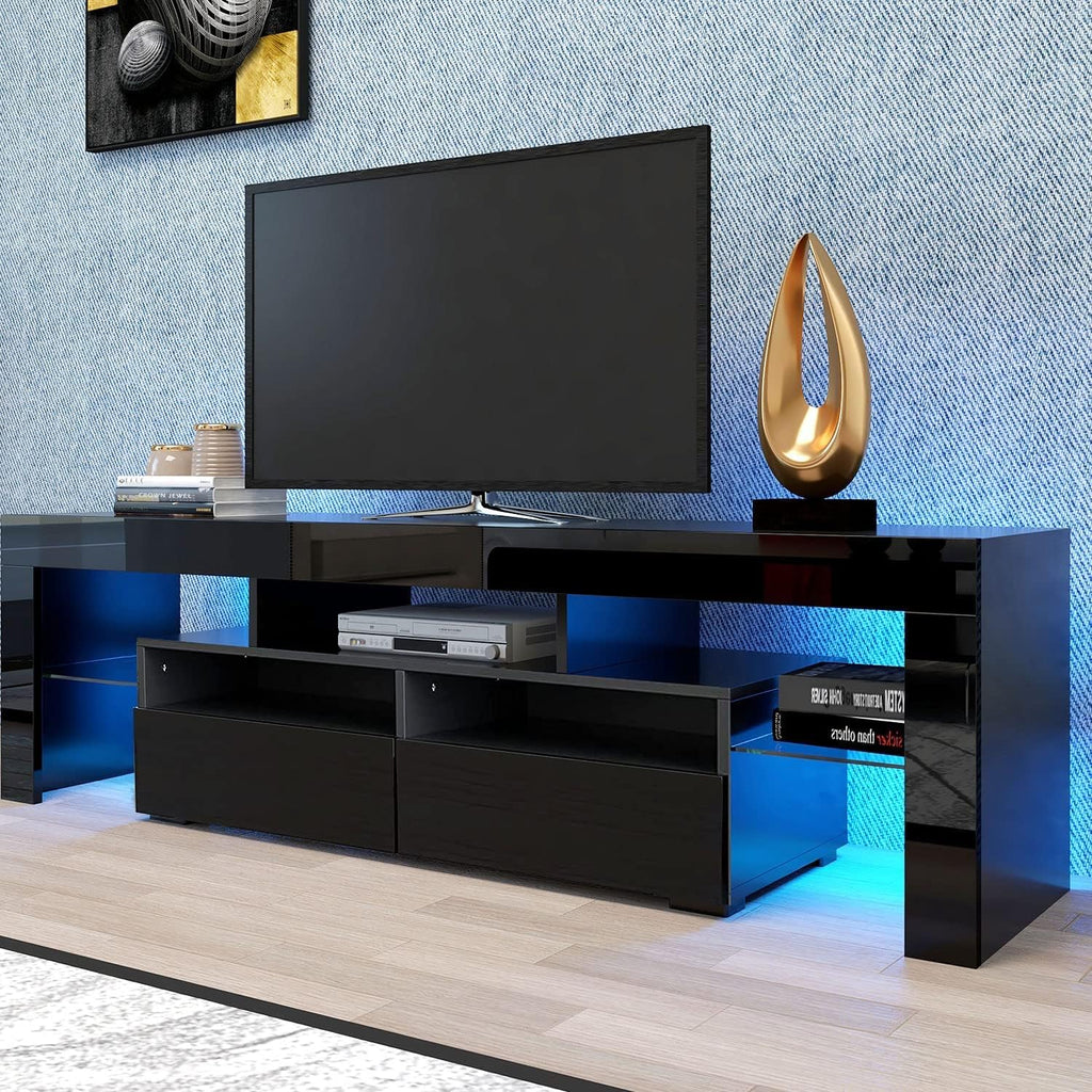 High Glossy TV Stand with LED Light for up to 70 Inches V352