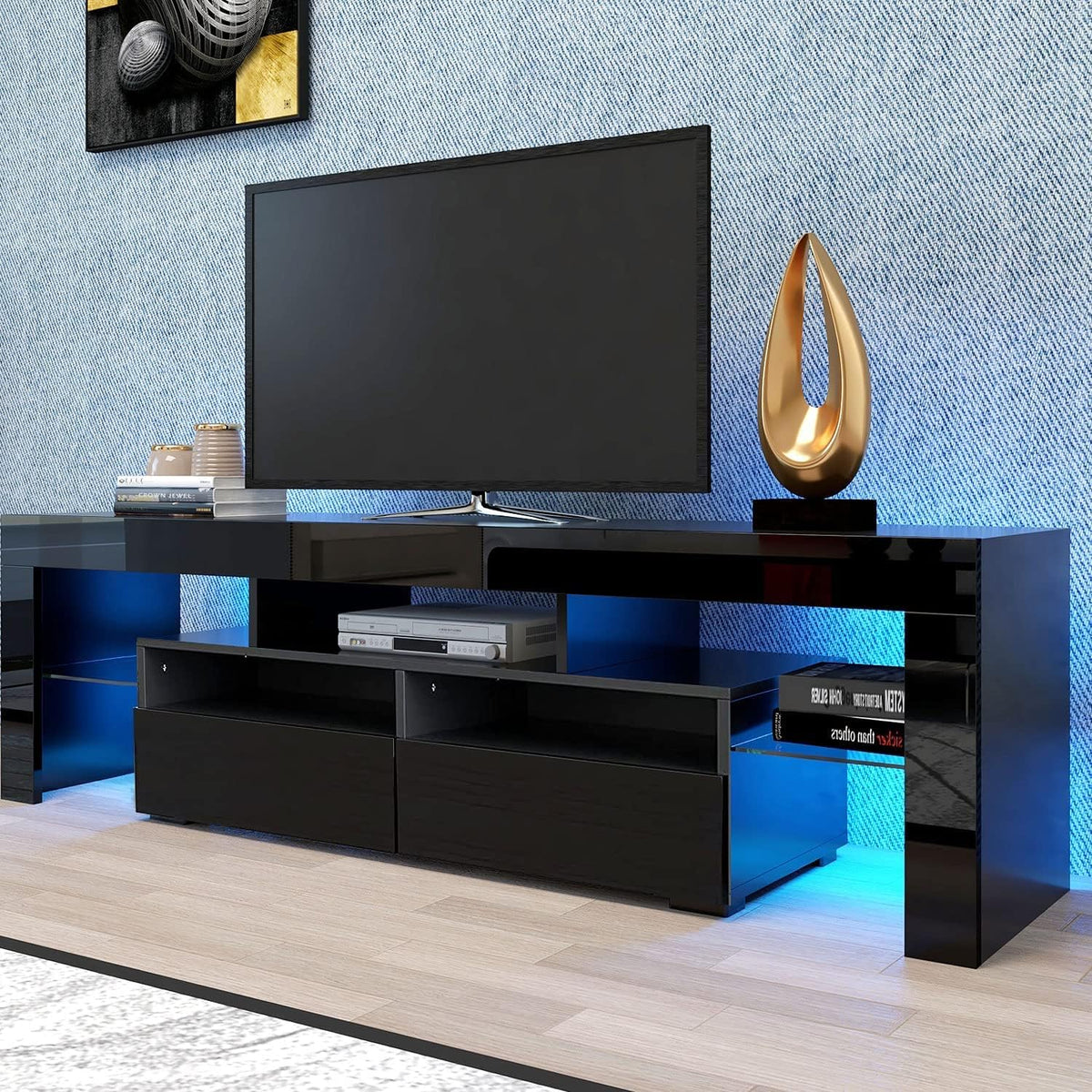 High Glossy TV Stand with LED Light for up to 70 Inches V352
