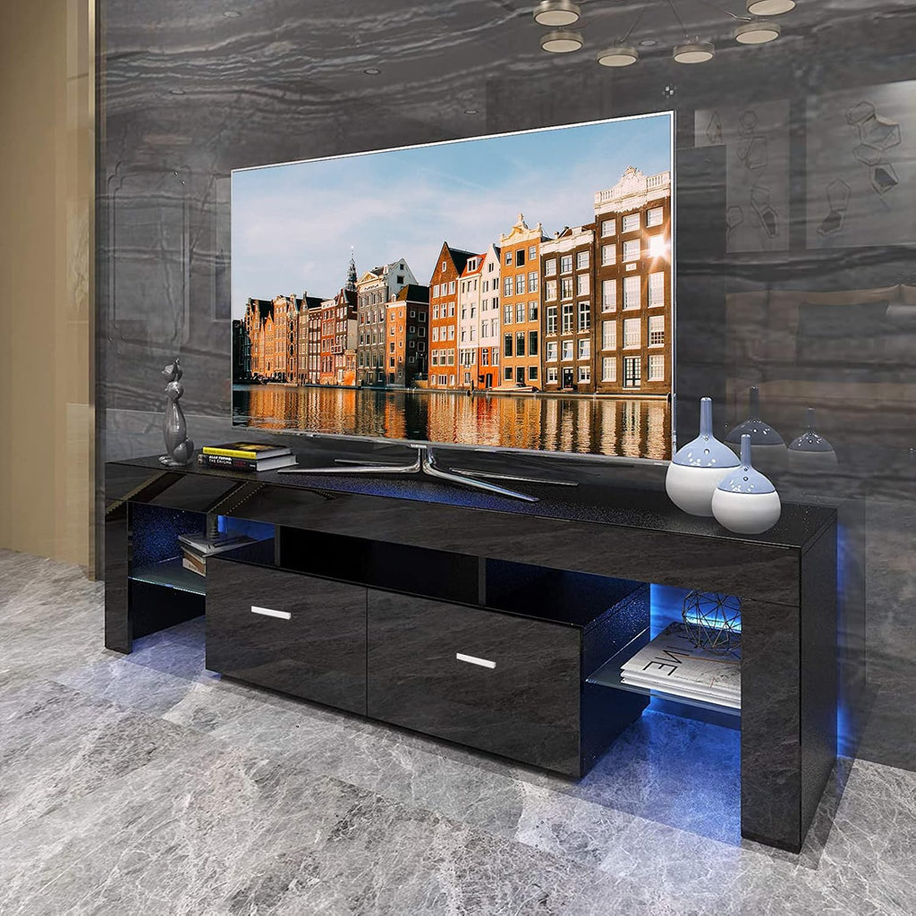 High Glossy TV Stand with LED Light for up to 70 Inches V352