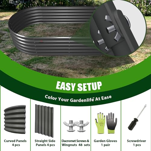 Quartz Grey Galvanized Raised Garden Beds I66007