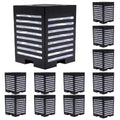 12 Pack Solar Powered LED Post Cap Light Black S203605