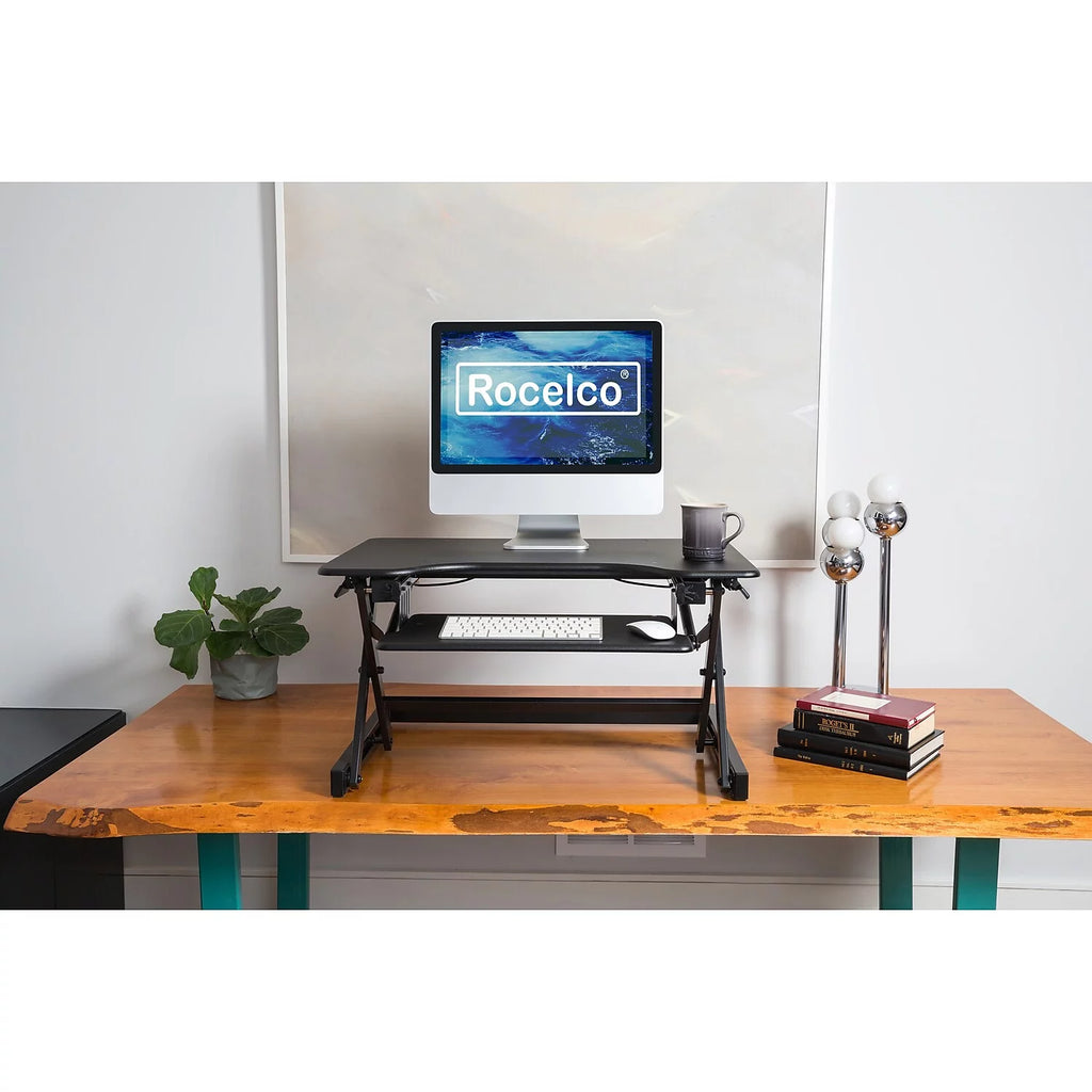 32" Height Adjustable Standing Desk Converter in Black T564