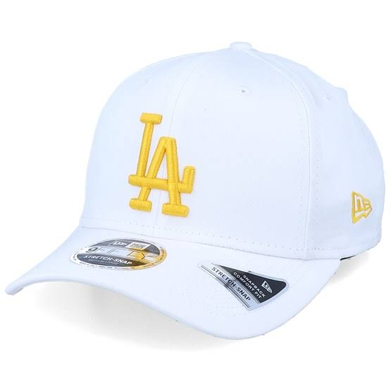 White Los Angeles Dodgers Stretch Snapback Cap U714694