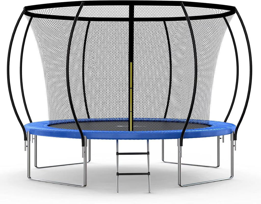 Blue Recreational Trampoline with Enclosure Net - 12FT Q900263