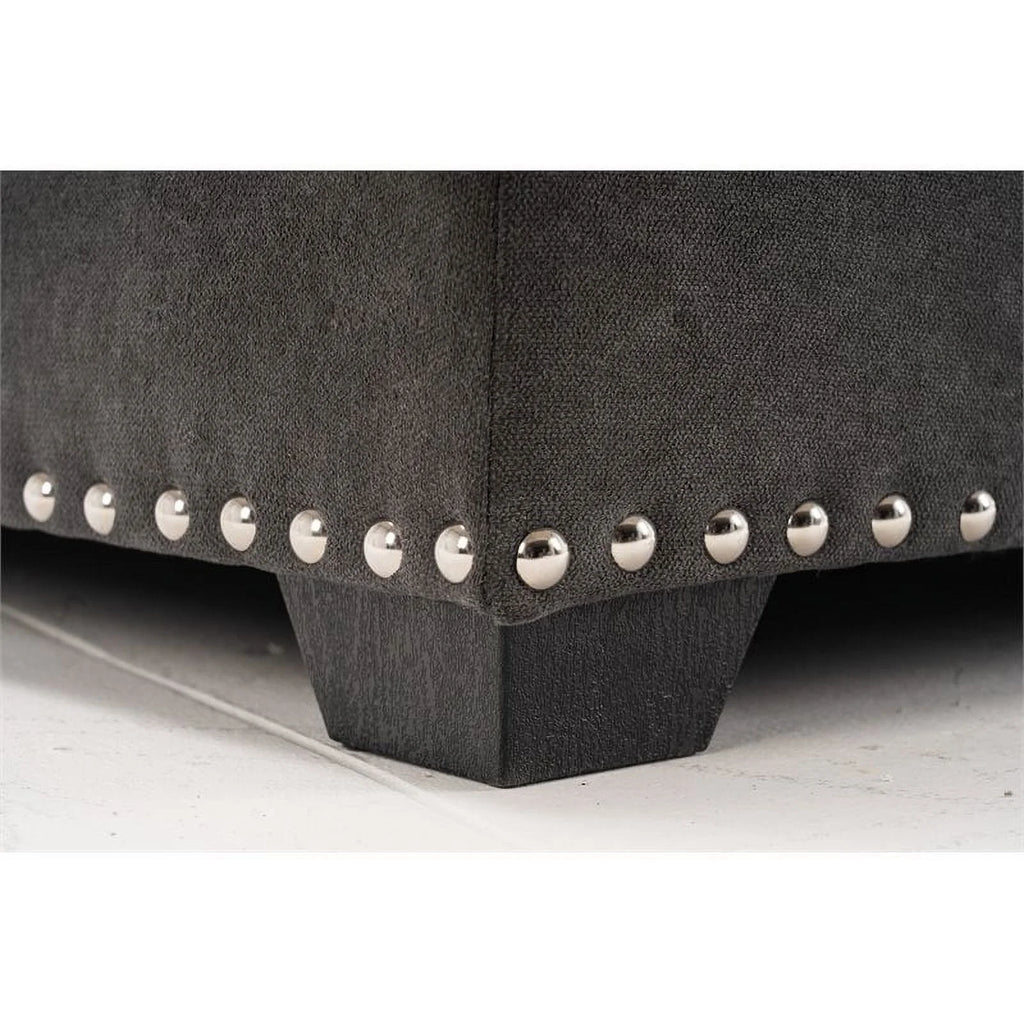 Gray Linen Fabric Indoor Chaise Lounge M812486