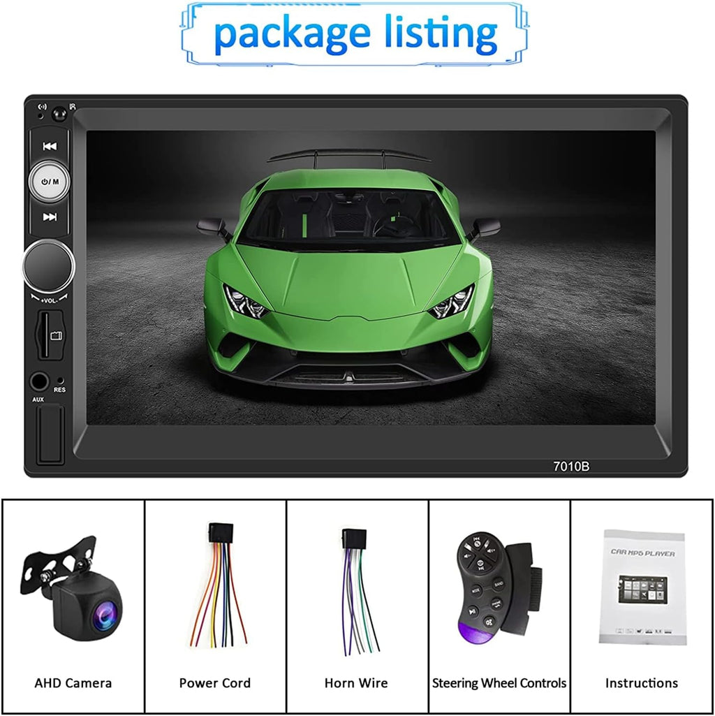 7 Inch Touch Screen Car Stereo with Bluetooth Backup Camera D324224