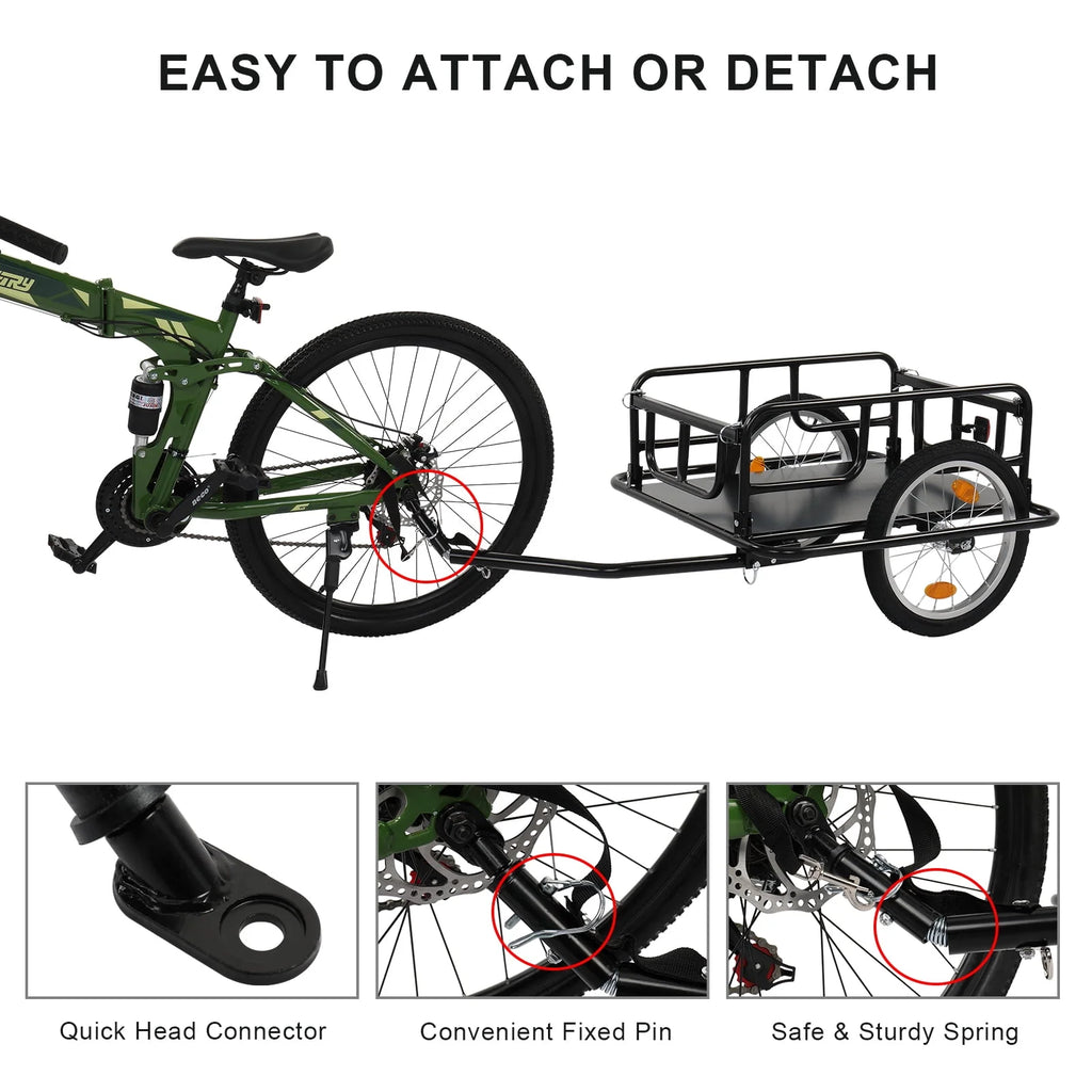 Foldable Bike Cargo Trailer with Universal Hitch L483