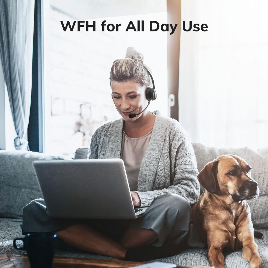 Wireless Bluetooth Headset with Microphone, AI Noise Cancelling, 35 Hrs Talk Time, Pack of 2 C9027