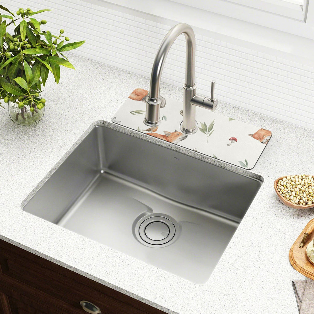 2 PCs Sink Splash Guard Set Absorbent Draining Mats 30x5.4in K353