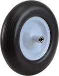16" Flat-Free Solid Wheelbarrow Cart Wagon Non Flat Ribbed Tire 5/8" Bore Pack of 2 D480