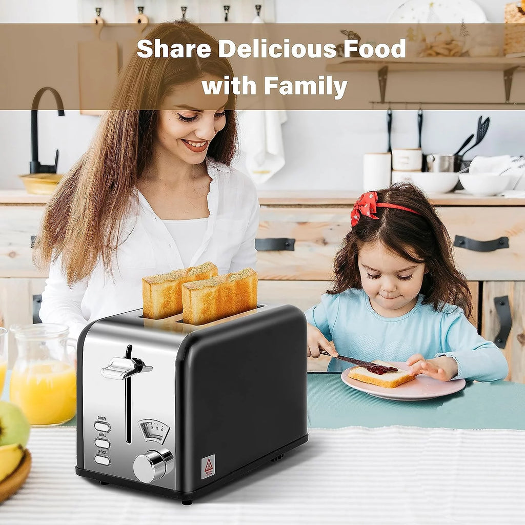 2-Slice Toaster with 1.5 inch Wide Slot, Black X23491