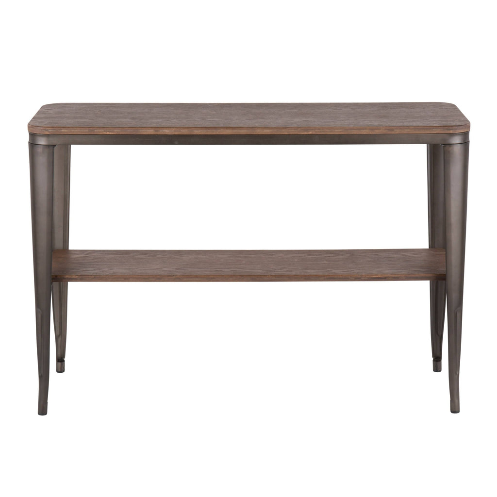 Industrial Metal Wood Console Table Z241