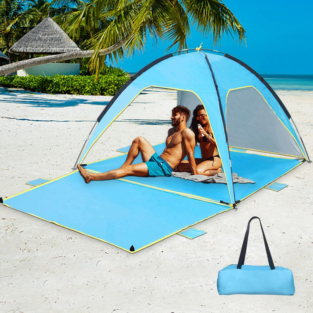 Beach Tent Canopy Sun Shelter UPF 50+ UV Protection Z61941