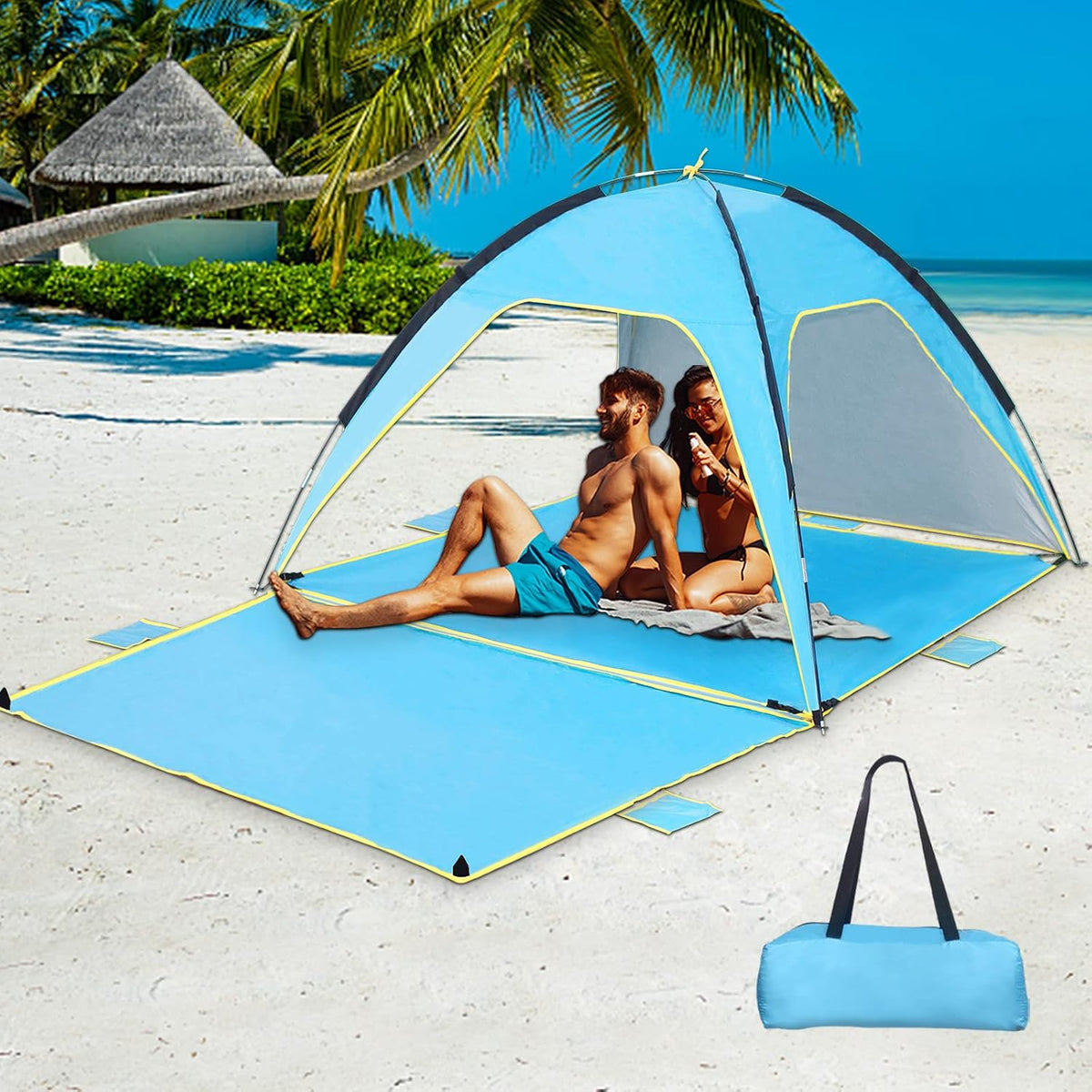 Beach Tent Canopy Sun Shelter UPF 50+ UV Protection Z61941