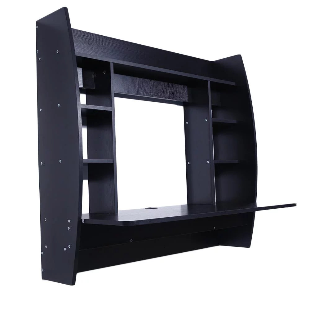 Wall Mount Computer Desk with Storage and Tray E21202