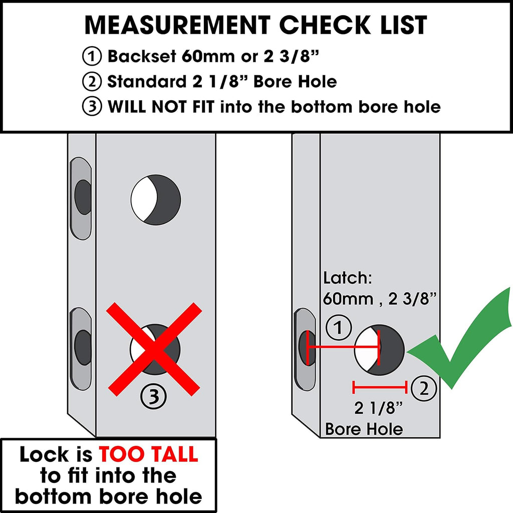 MX600 Mechanical Push Button Lever Lock, 60mm Backset Latch, 13 Digit Keypad, Satin Chrome G347769