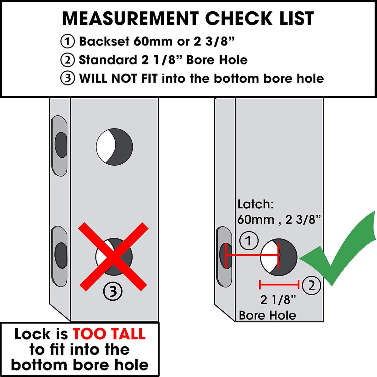 MX600 Mechanical Push Button Lever Lock, 60mm Backset Latch, 13 Digit Keypad, Satin Chrome G347769