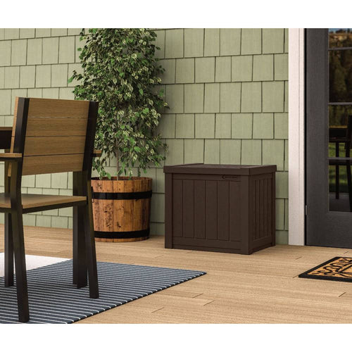 17 x 22 inch Resin 22-Gallon Patio Storage Deck Box, Java Brown (2 Pack) O246