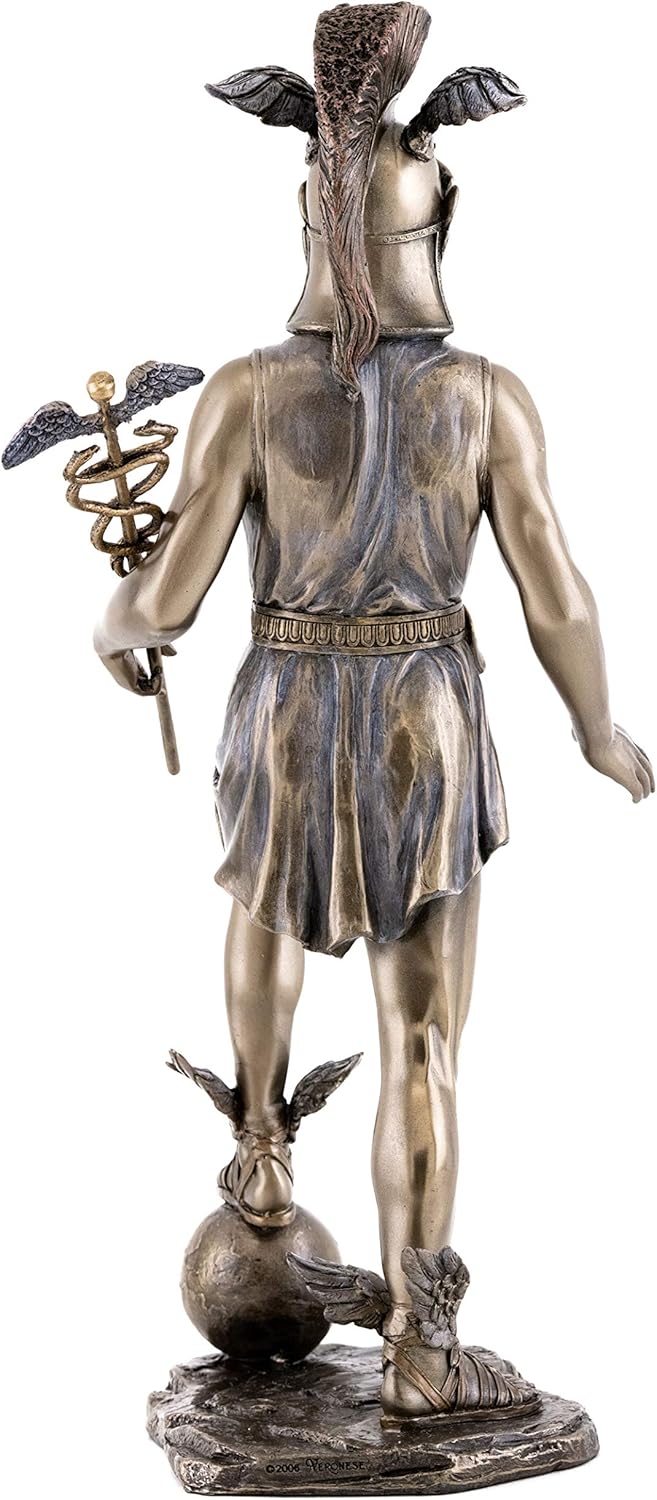 Mercury Statue in Cold Cast Bronze, 12.75-Inch Figurine H74686