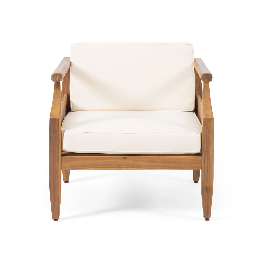 Acacia Wood Outdoor Club Chairs with Cushions X87859