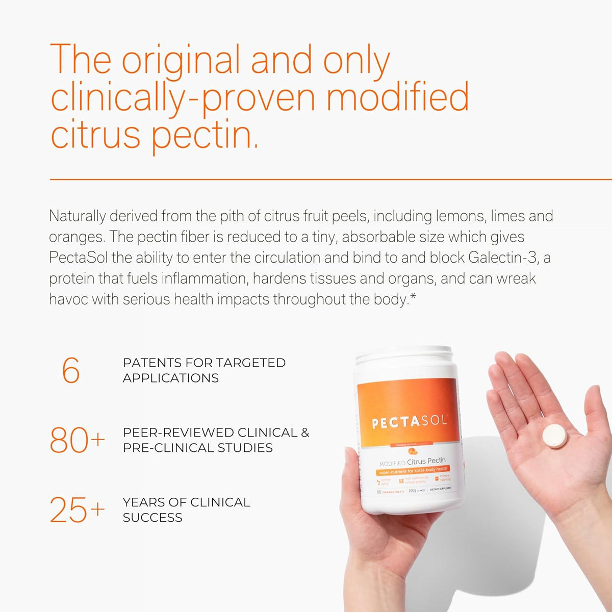120 Chewable Tablets Modified Citrus Pectin K661