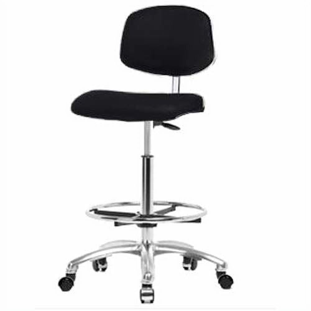 Vinyl Black Armless Mid Back Clean Room Stool U8691