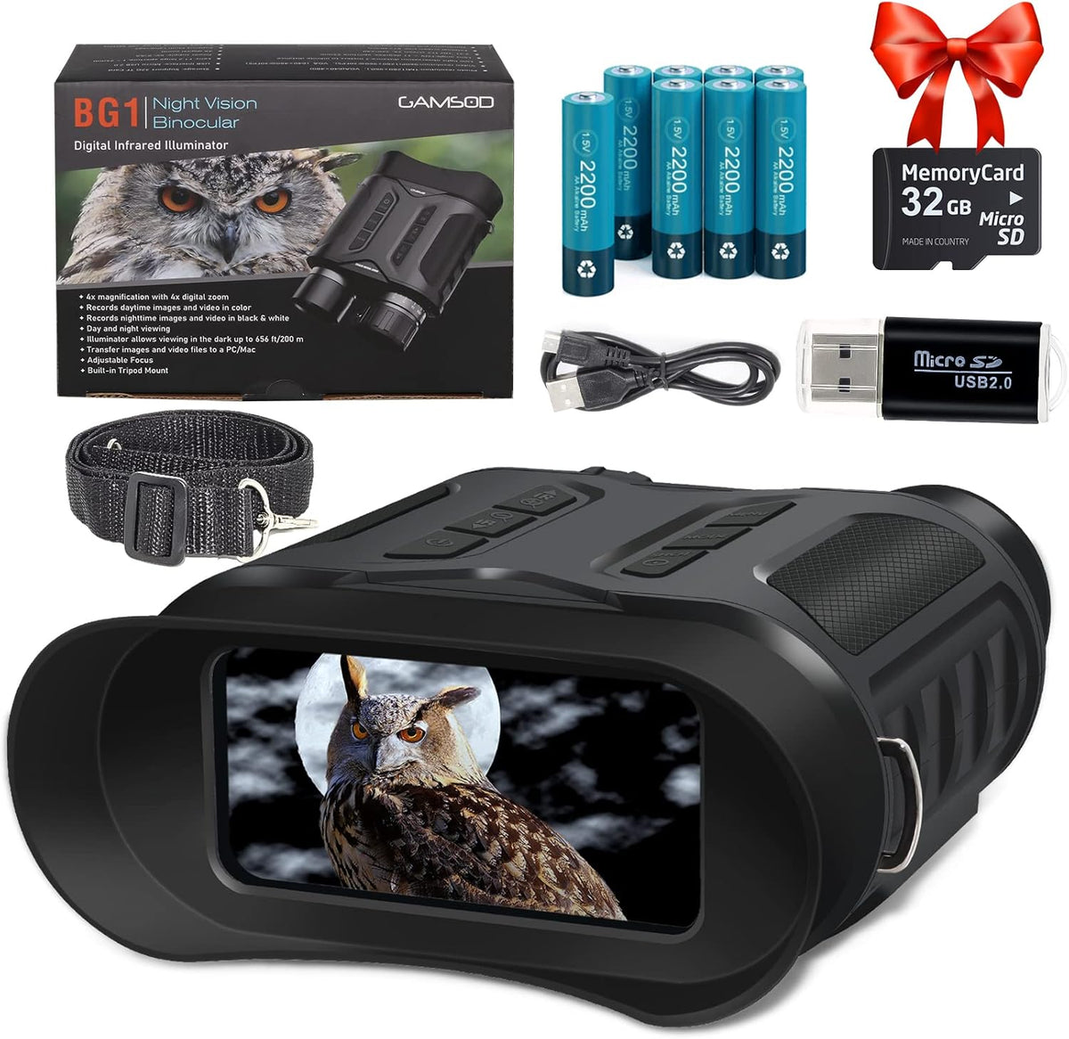 Night Vision Binoculars with Infrared HD Photo & Video O36972